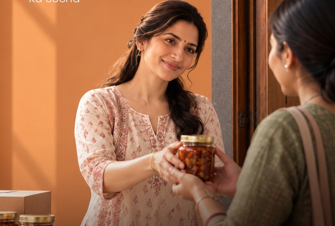 An Indian entrepreneur sharing a proud moment with her mother, from the approved Attitude campaign