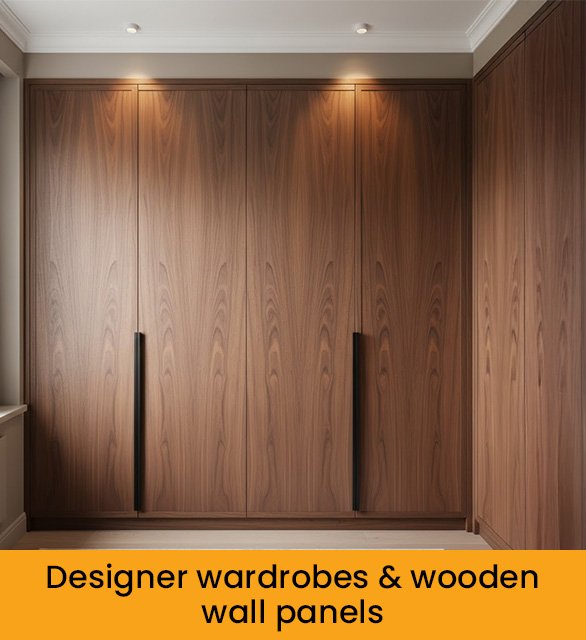 Designer wardrobes & wooden wall panels