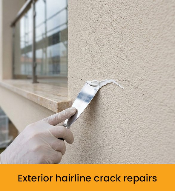 Exterior hairline crack repairs