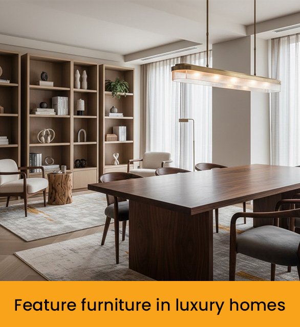 Feature furniture in luxury homes