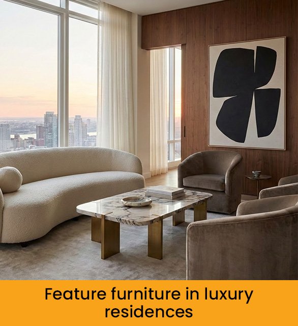 Feature furniture in luxury residences