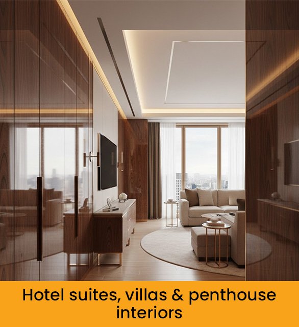 Hotel suites, villas & penthouse interiors