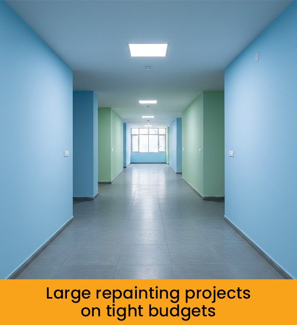 Large repainting projects on tight budgets