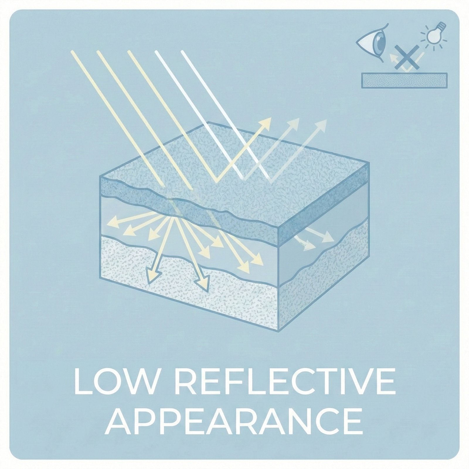 Low reflective appearence