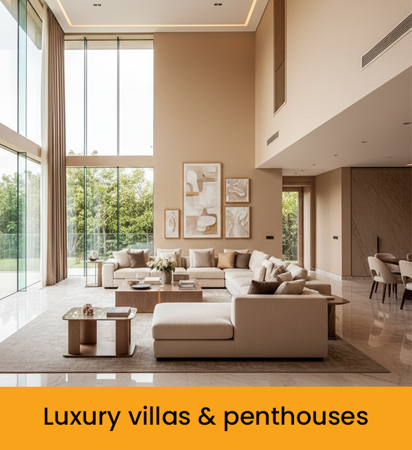 Luxury villas & penthouses (living & master bedrooms)