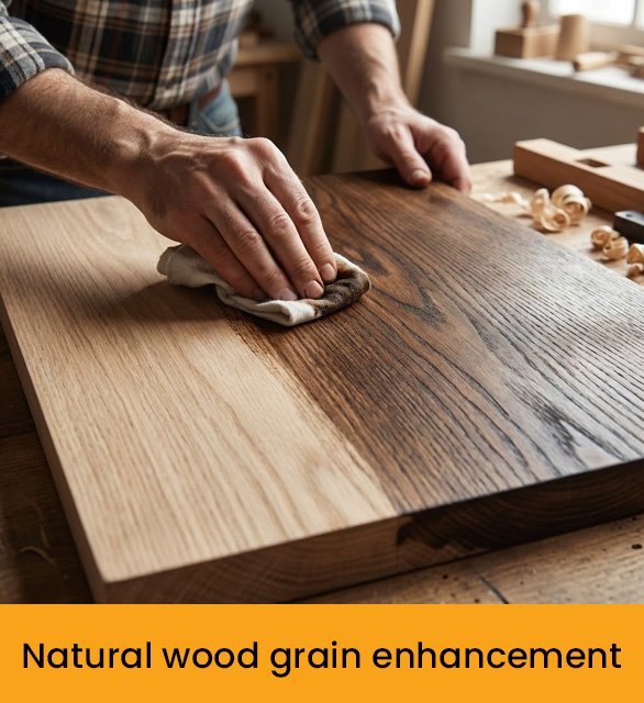 Natural wood grain enhancement