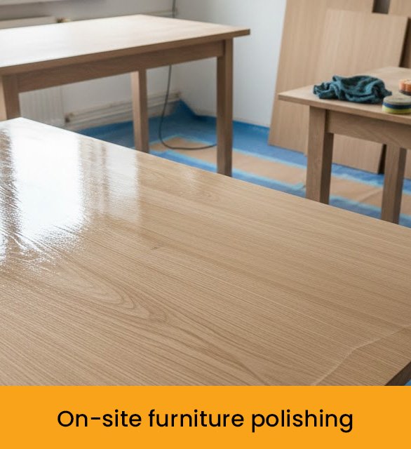 On-site furniture polishing