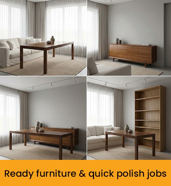 Ready furniture & quick polish jobs