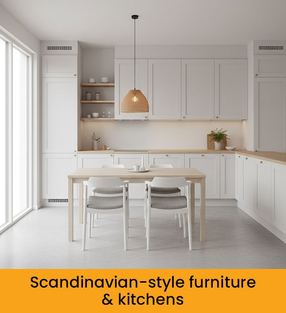 Scandinavian-style furniture & kitchens