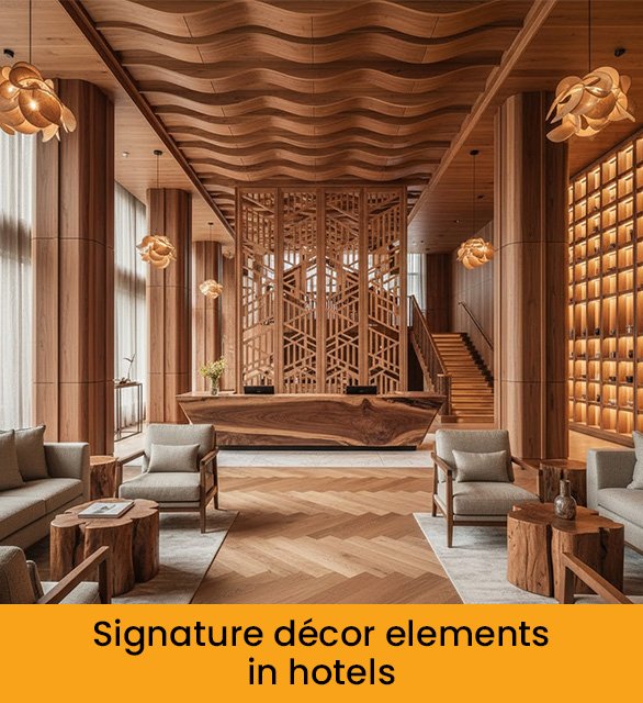 Signature décor elements in hotels