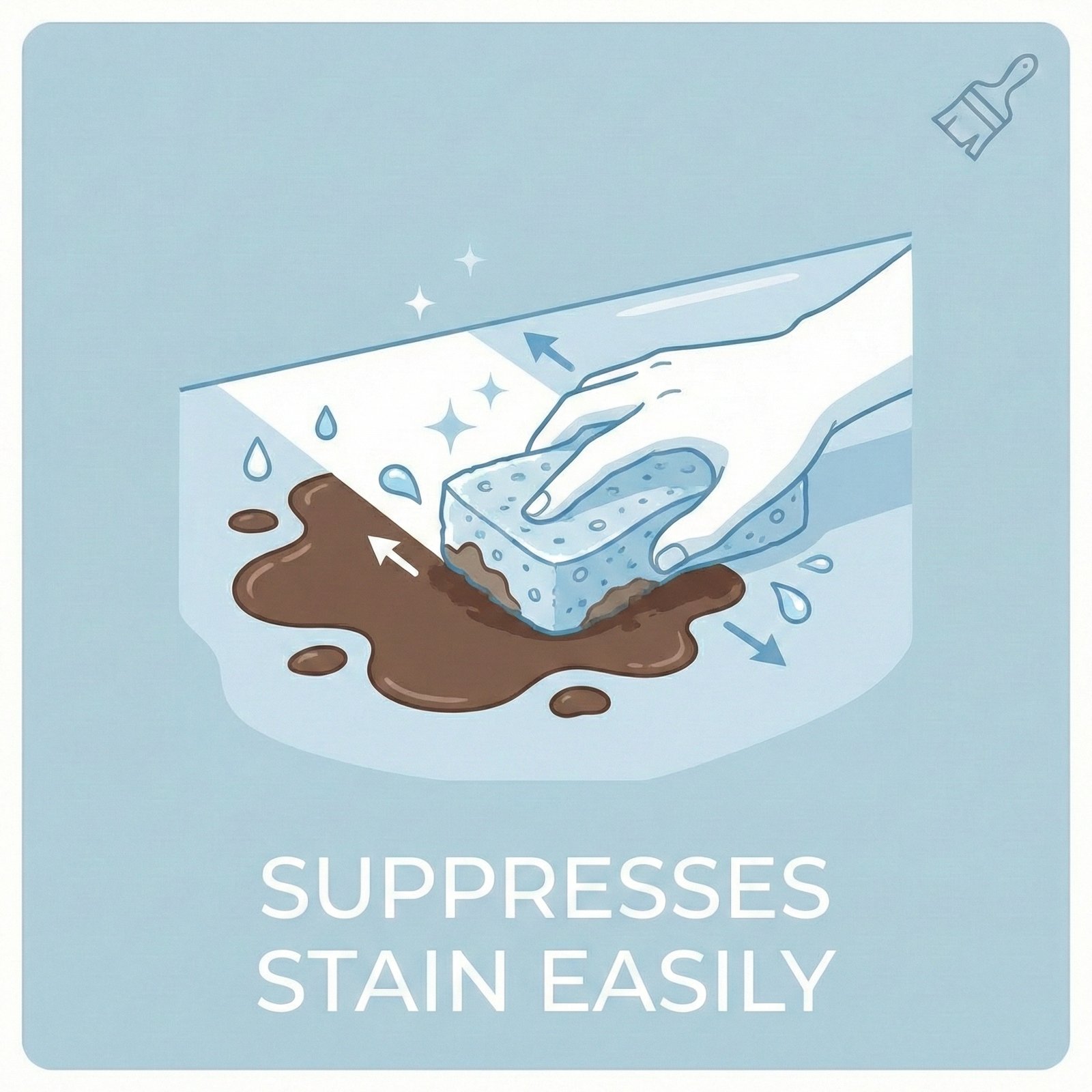 Suppresses Stain Easily
