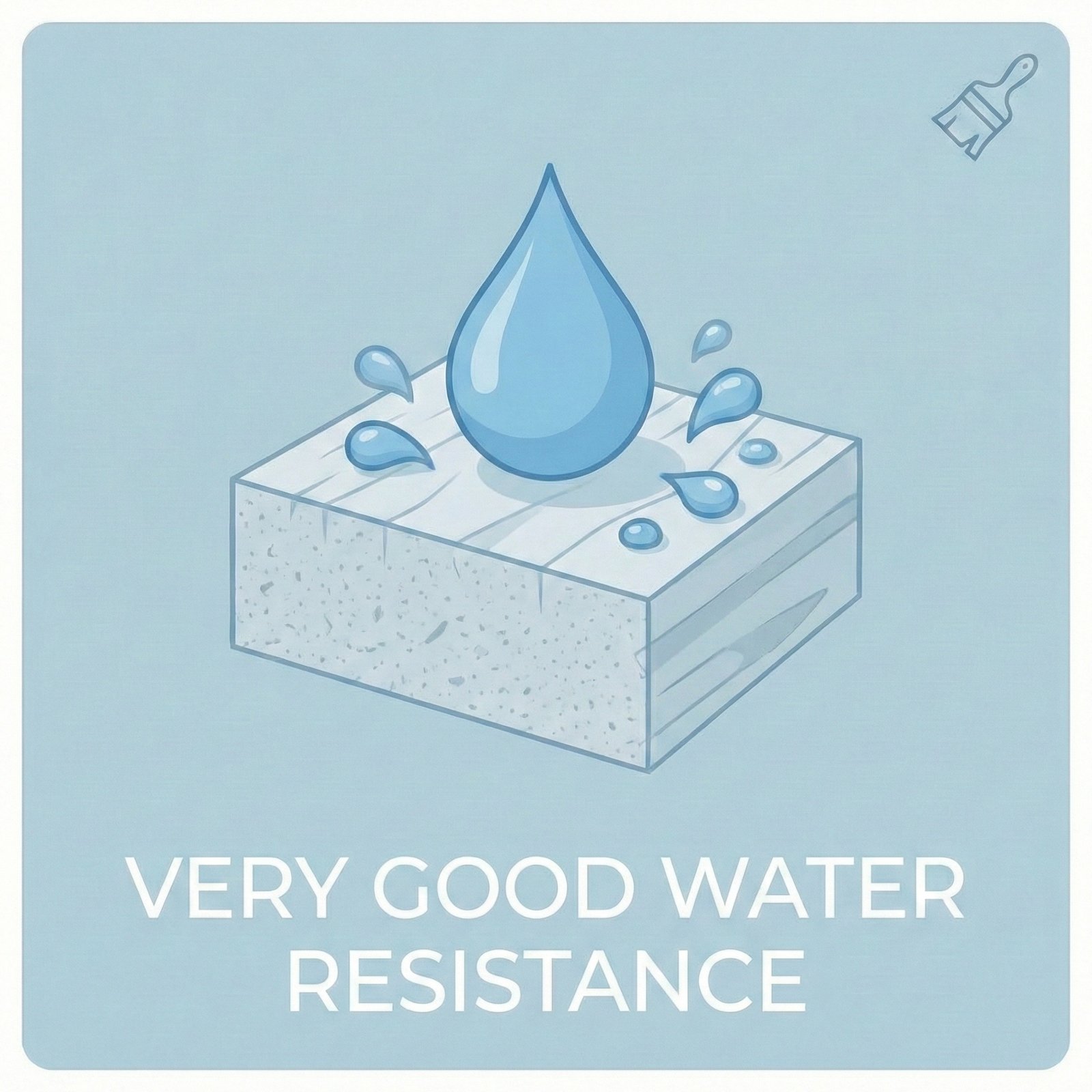 Very good water resistance