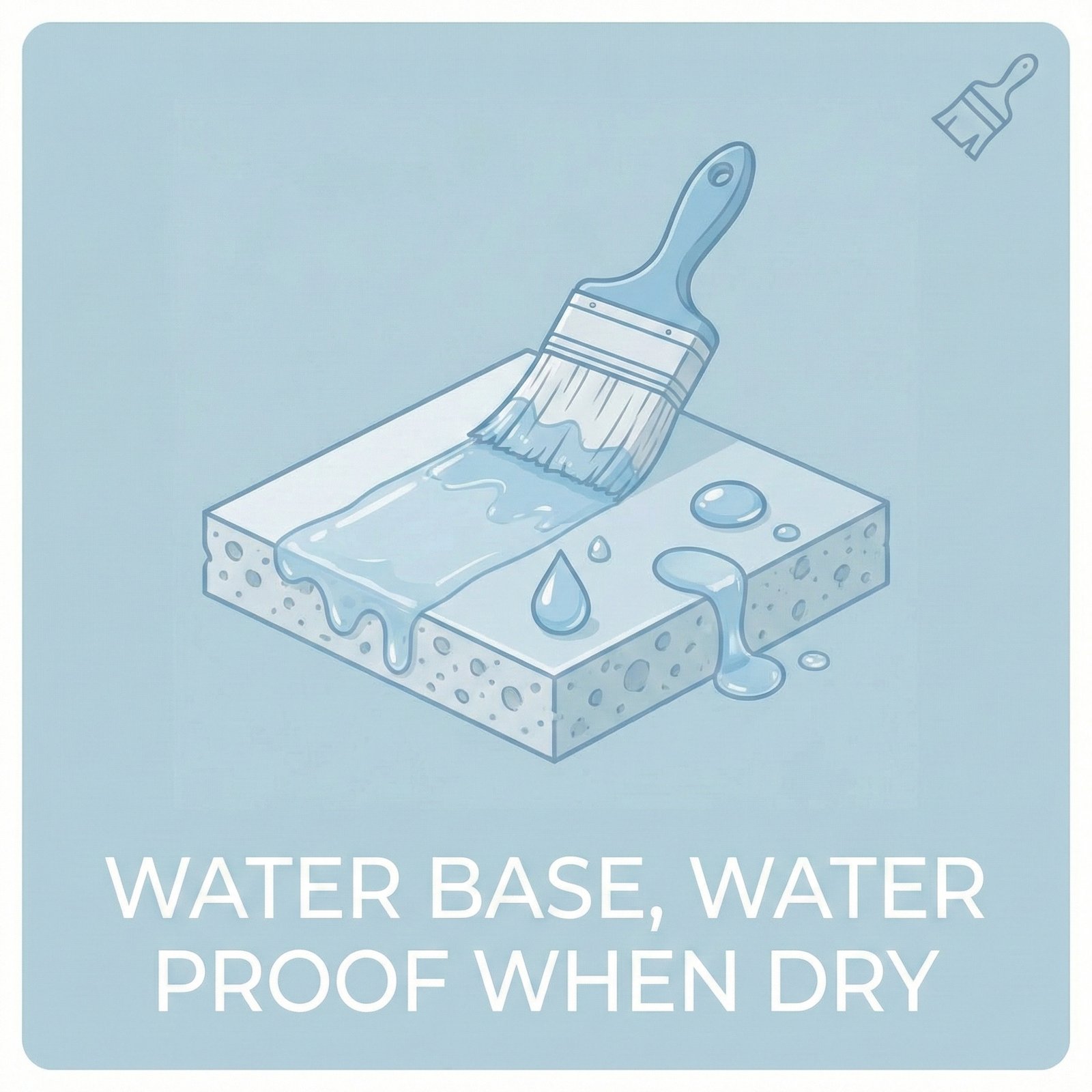 Water Base, Water Proof When dry