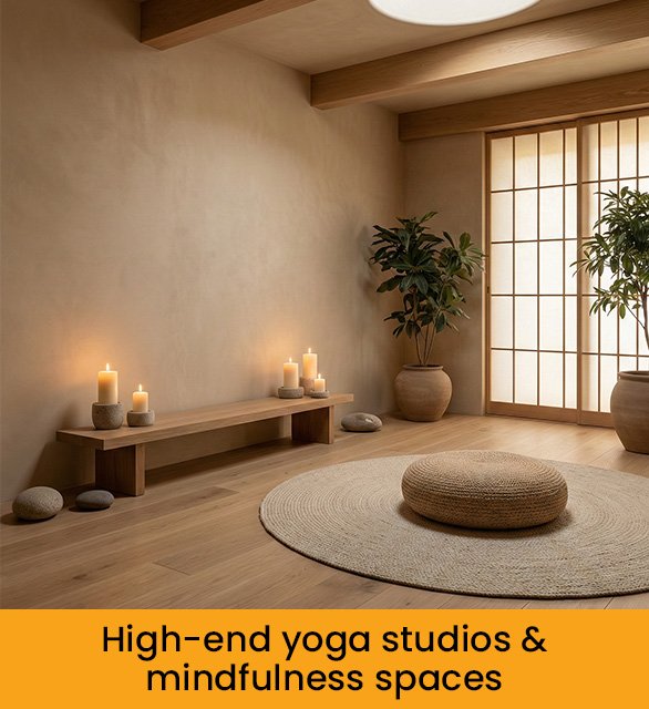 High-end yoga studios & mindfulness spaces