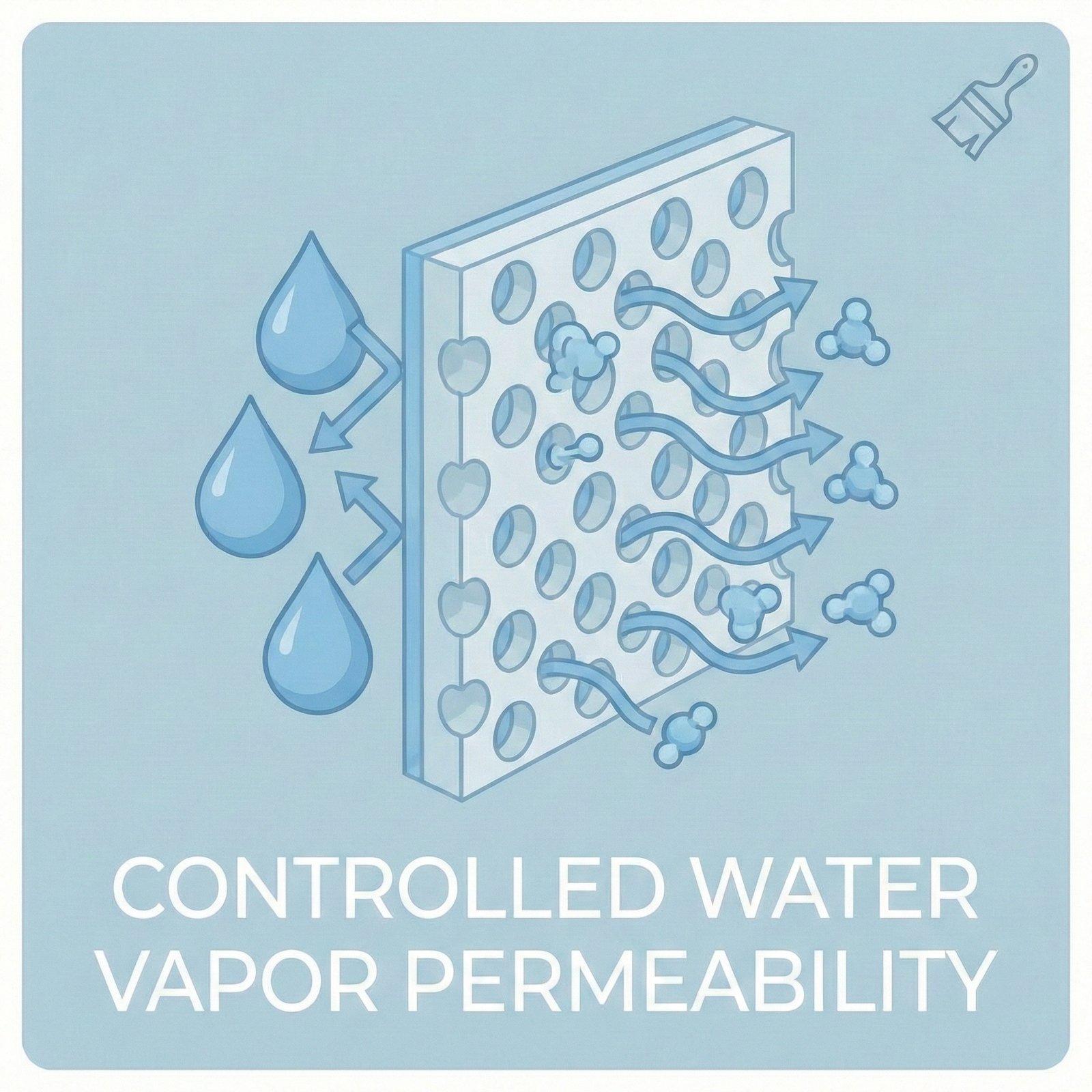 controlled water vapor permeability