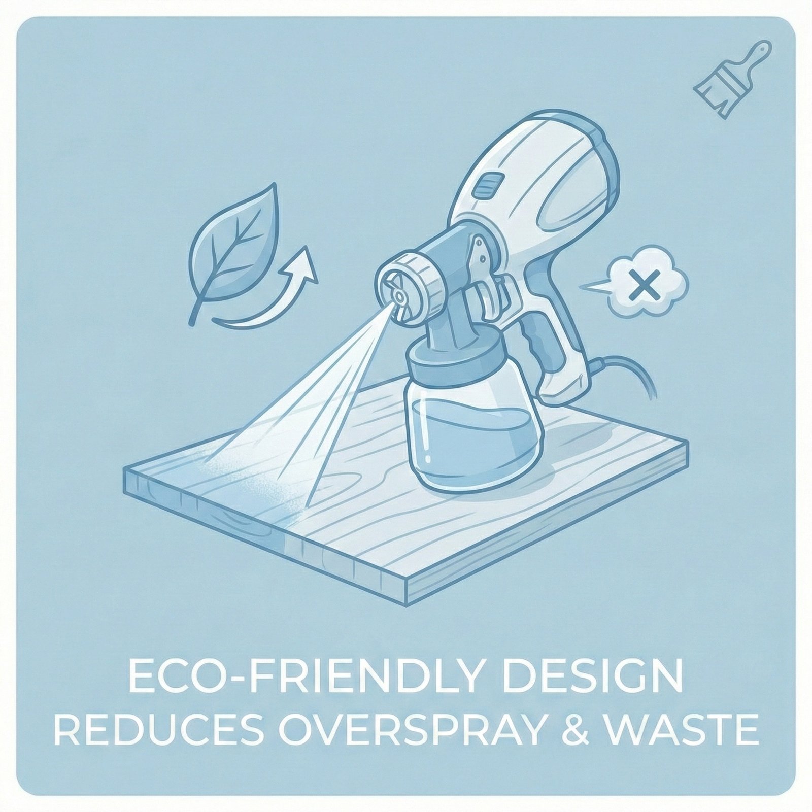 eco friendly design reduces overspray
