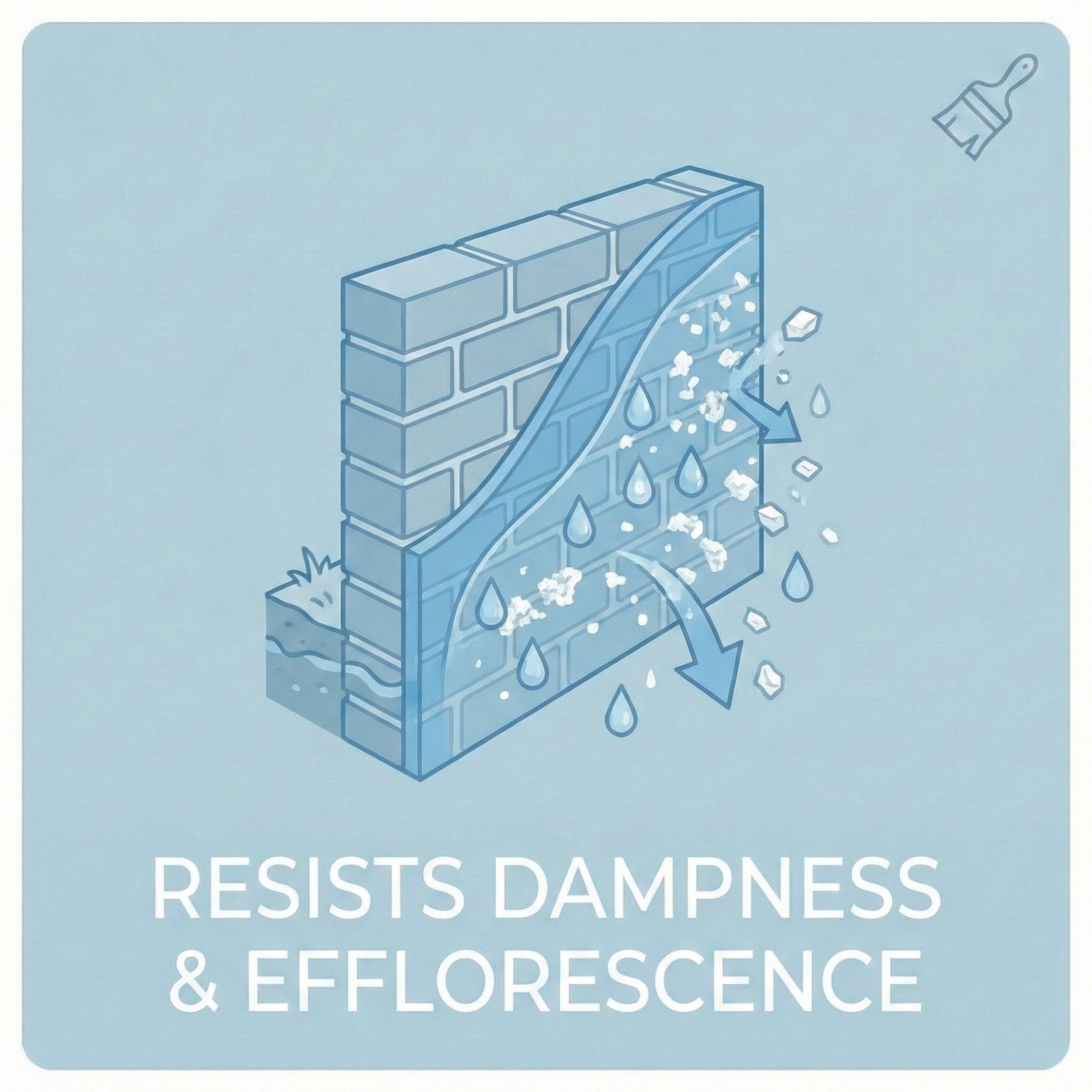 Resists Dampness& Efflorescence