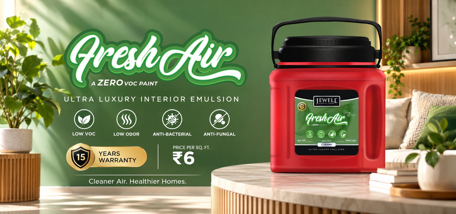 Fresh Air ultra luxury interior emulsion product banner