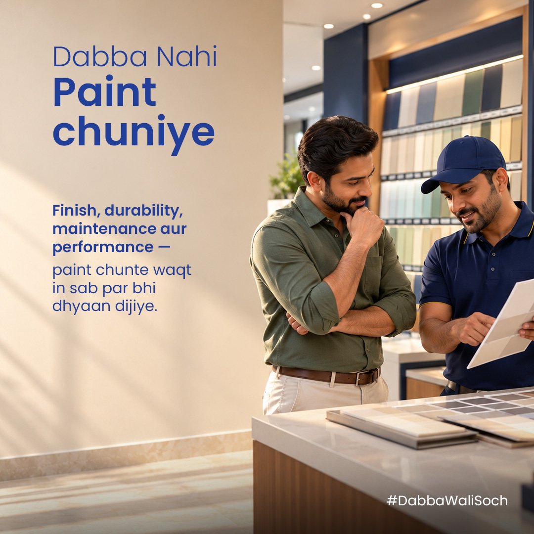 Dabba Wali Soch campaign artwork showing the shift from color conversation to paint conversation