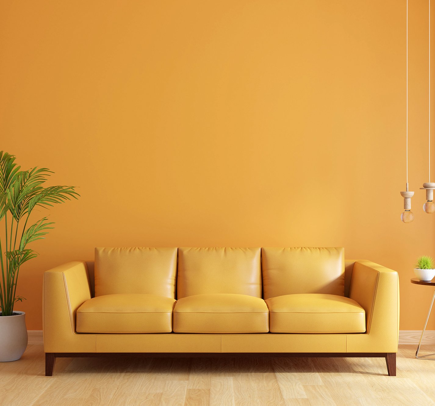 Jewell wall collection — warm yellow living room